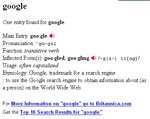 Un diccionario de inglés recoge la palabra Google como verbo